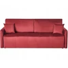 Beliani Trivietė išskleidžiama sofa EGGE, veliūras, burgundiška