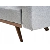 Beliani Trivietė sofa-lova HJULBY Pilka