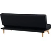 Beliani Trivietė išskleidžiama sofa FROYA, juoda
