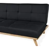 Beliani Trivietė išskleidžiama sofa FROYA, juoda