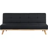 Beliani Trivietė išskleidžiama sofa FROYA, juoda