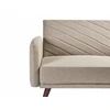 Beliani Išskleidžiama 3 vietų sofa SENJA iš sintetinio lino, šviesiai ruda
