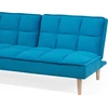 Beliani Trivietė išskleidžiama sofa SILJAN jūrinės mėlynos spalvos