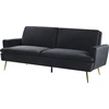 Beliani Išskleidžiama 3 vietų sofa VETTRE Velūras Juoda
