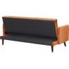 Beliani Išskleidžiama 3 vietų sofa SENJA, veliūrinė, oranžinė