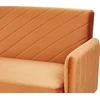 Beliani Išskleidžiama 3 vietų sofa SENJA, veliūrinė, oranžinė