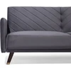 Beliani Išskleidžiama 3 vietų sofa SENJA, veliūras, pilka