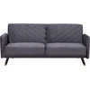 Beliani Išskleidžiama 3 vietų sofa SENJA, veliūras, pilka
