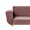 Beliani Išskleidžiama sofa 2 asmenims SAARELA, weliūras, rožinė