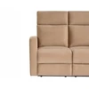 Beliani 2 vietų sofa su rankine atsipalaidavimo funkcija VERDAL, veliūras, šviesiai ruda