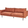 Beliani Trivietė sofa VINTERBRO šenilinė, auksinės rudos spalvos