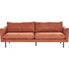 Beliani Trivietė sofa VINTERBRO šenilinė, auksinės rudos spalvos