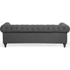 Beliani Trijų vietų sofa CHESTERFIELD Pilka