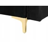 Beliani Trivietė išskleidžiama sofa ABERDEEN, veliūras, juoda