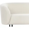 Beliani Trijų vietų sofa LOEN, balta, „Bouclé“