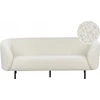 Beliani Trijų vietų sofa LOEN, balta, „Bouclé“