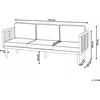 Beliani Sodo sofa 3 vietų BARATTI Akacijos mediena Ruda