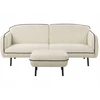 Beliani 3-vietė sofa TONSBERG, šviesiai smėlio spalvos, su otomanė