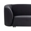 Beliani Trivietė sofa LOEN juoda