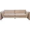 Beliani 3 vietų sofa MAUNU veliūrinė smėlio spalvos