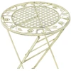 Beliani Sodo baro stalas BIVIO 60 cm 60 cm metalinis šviesiai žalias