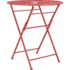 Beliani Bistro staliukas SCARIO 70 cm Metalinis Raudonas