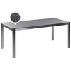 Beliani Stół sodo stiklinis 180 x 90 cm juoda COSOLETO