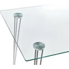 Beliani Valgomojo stalas WINSTON, sidabrinis, 120 × 70 cm, grūdintas stiklas