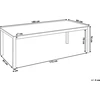 Beliani Sodo stalas GROSSETO 180 cm 90 cm Grūdintas stiklas Juodas