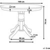 Beliani Valgomojo stalas AKRON Balta 100 cm 100 cm