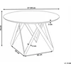 Beliani Valgomojo stalas OXHILL Juodas 120 cm
