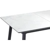 Beliani Valgomojo stalas EFTALIA baltas marmuras 120/150 cm 80 cm