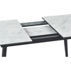 Beliani Valgomojo stalas EFTALIA baltas marmuras 120/150 cm 80 cm
