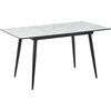 Beliani Valgomojo stalas EFTALIA baltas marmuras 120/150 cm 80 cm