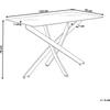 Beliani Valgomojo stalas MARAMO sidabrinis 120 cm 70 cm grūdintas stiklas