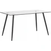 Beliani Valgomojo stalas MIDLAND juodas 140 cm 80 cm grūdintas stiklas