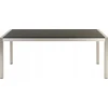 Beliani Sodo stalas VERNIO 180 cm 90 cm metalinis juodas/sidabrinis