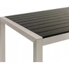 Beliani Sodo stalas VERNIO 180 cm 90 cm metalinis juodas/sidabrinis