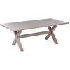 Beliani Sodo stalas CASCAIS 200 cm 105 cm Metalinis smėlio spalvos