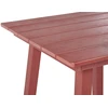 Beliani Sodo baro stalas ADIRONDACK 60 cm 59 cm sintetinis audinys raudonas