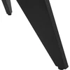 Beliani Sodo stalas OLMETTO 83 cm 110 cm stiklinis juodas