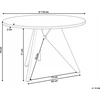 Beliani Sodo stalas OLMETTO 83 cm 110 cm stiklinis juodas