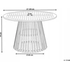 Beliani Sodo stalas AGELLO 120 cm 120 cm Akacijos mediena Ruda