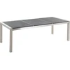 Beliani Sodo stalas GROSSETO 220 cm 100 cm Degintas granitas grafito spalvos