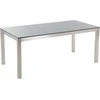 Beliani Sodo stalas GROSSETO 180 cm 90 cm poliruotas granitas pilkas