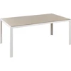 Beliani Sodo stalas CATANIA 160 cm 91 cm stiklas smėlio spalvos