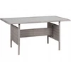 Beliani Sodo stalas VITERBO 145 cm 80 cm, stiklas, šviesiai pilkas