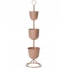 Beliani Gėlių stovas RENGE 28 cm rudas metalinis