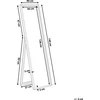 Beliani Pastatomas veidrodis TORCY 140 cm, juodas