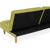 Beliani Trivietė sofa-lova SILJAN alyvuogių spalvos